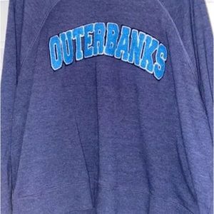 NEW Altar’d State OUTERBANKS Heathered Blue Pullover Sweatshirt Medium